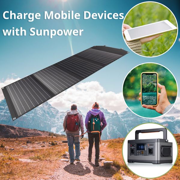 Портативний зарядний пристрій сонячна панель Bresser Mobile Solar Charger 120 Watt USB DC (3810070) 10001 фото