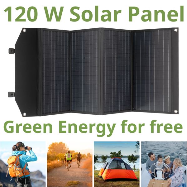 Портативний зарядний пристрій сонячна панель Bresser Mobile Solar Charger 120 Watt USB DC (3810070) 10001 фото