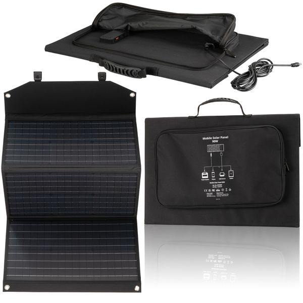 Портативное зарядное устройство для солнечной панели Bresser Mobile Solar Charger 90 Watt USB DC (3810060) 10002 фото