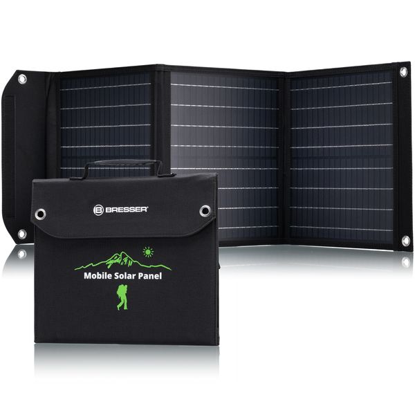 Портативний зарядний пристрій сонячна панель Bresser Mobile Solar Charger 40 Watt USB DC (3810040) 10004 фото