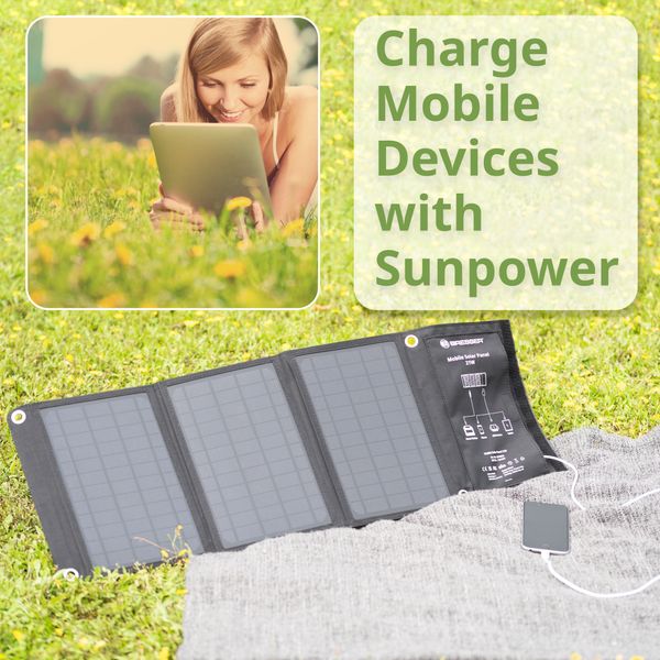 Портативное зарядное устройство для солнечной панели Bresser Mobile Solar Charger 21 Watt USB DC (3810030) 10005 фото